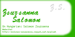 zsuzsanna salomon business card